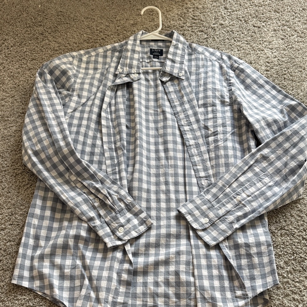 Jcrew men's Gray Checkered Shirt